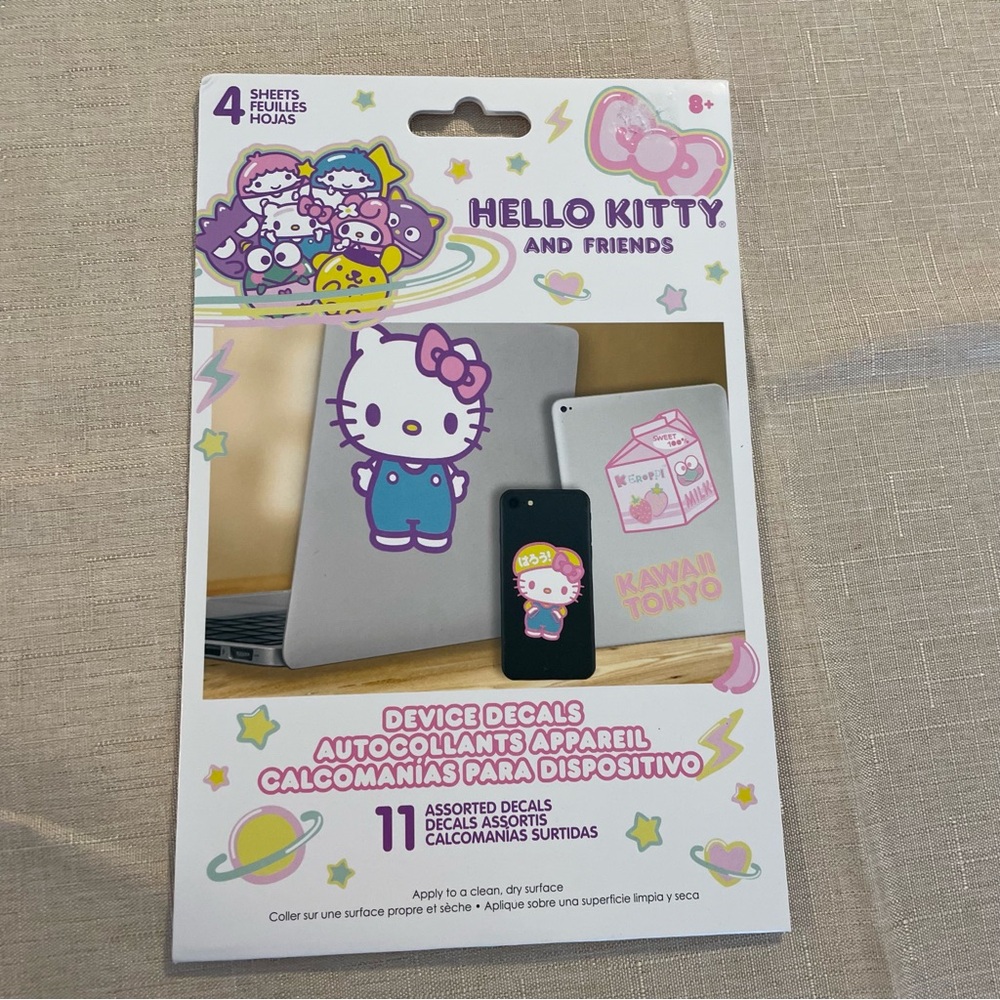 🌷3/$15 NEW Hello Kitty Sanrio Kawaii Pastel Laptop Sticker Sheet